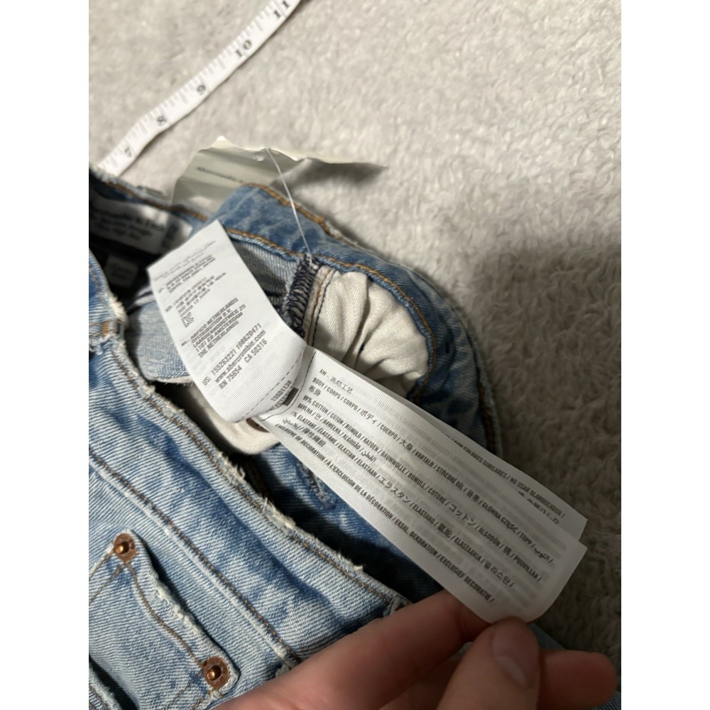 Abercrombie & Fitch 90s Slim Straight Ultra High Rise Jeans Size 24 00R Pants St - Picture 10 of 11